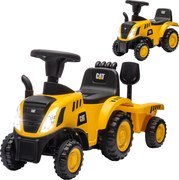 AIYAPLAY Camion, Excavator Jucărie pentru Copii 12-36 Luni cu Cupă și Remorcă Integrate, 91x29x44 cm, Galben | Aosom Romania