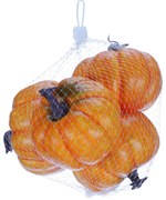 Decorațiuni de toamnă Set de dovleci din plastic10 x 7 cm, 4 bucăți
