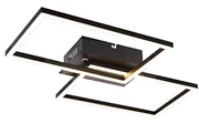 Plafoniera pătrată neagră cu dimmer 3 trepte - Plazas Novo