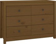 vidaXL Dulap lateral, maro miere, 100x40x72 cm, lemn masiv de pin