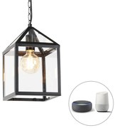 Lampa suspendata inteligenta de exterior neagra IP23 cu Wifi G95 - Amsterdam