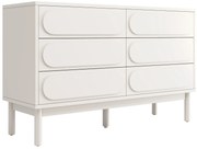 Dulap alb pentru sufragerie cu 6 sertare încăpătoare, Alb | Aosom Romania