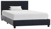 vidaXL Cadru de pat, negru, 90x200 cm, piele ecologică