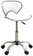vidaXL Scaun de salon spa, alb, piele ecologică