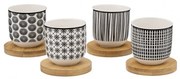 Set 4 cupe Bohemia Espresso, portelan, 100 ml