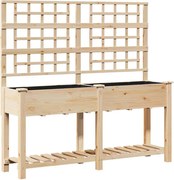 vidaXL Vază pentru Grădină Bej 161 x 46 x 152,5 cm Lemn de Brad Solid