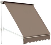 Outsunny Copertină Verticală pentru Soare, Protecție UV, Rezistentă la Apă, 180x70cm, Maro | Aosom Romania