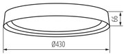 Plafonieră LED Kanlux 37318 NIFU LED/17,8W/230V d. 43 cm alb