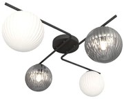 Plafonieră AZURA 4xE14/10W/230V negru/gri/alb