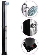 vidaXL Duș solar de exterior cu cap de duș și robinet, 40 L