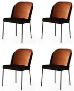 Set de scaune de sufragerie Dore Bronze and Black,4 buc.