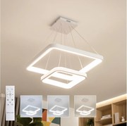 Brilagi - Lustră LED reglabilă pe cablu FALCON SLIM, 78 W, 230 V, 50x50 cm, albă + telecomandă