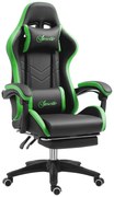 Vinsetto Scaun Gaming cu Înălțime Reglabilă, Scaun Gaming Ergonomic cu Spătar Rabatabil, 65x65x121-129 cm, Negru | Aosom Romania