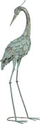 Outsunny Statuie de grădină stârc pasăre din metal statuie pentru exterior sculptură în picioare de 88 cm cu ancore de sol Verde și Bronz | Aosom Romania