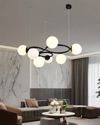 💡 Pendul N6805/7 – Contrast Vizual Puternic în Negru și Alb