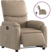 vidaXL Fotoliu rabatabil electric, cappuccino, piele ecologică