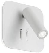 Redo 01-1491 - Aplica de perete LED QUDA, 6W/230V + 3W (CRI 90), cu USB, albă