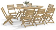 vidaXL Scaune grădină pliante 8 buc. 48,5x61,5x87 cm lemn masiv acacia