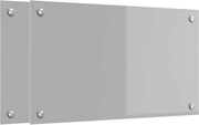 vidaXL Panou de bucătărie 2 pcs Gri deschis 70 x 40 cm