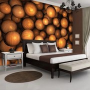 Fototapet - Bile maro din lemn (152,5x104 cm)