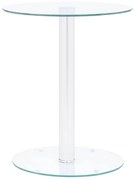 vidaXL Măsuță de cafea, transparent, 40 cm, sticlă securizată