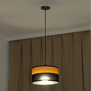 Lustră suspendată pe cablu ALBA 1xE27/15W/230V Ø 25 cm negru/maro