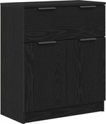 vidaXL Bufet cu sertar Stejar Negru 60 x 30 x 70 cm Lemn compozit