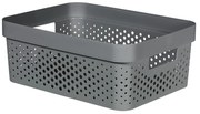 Coș de depozitare Curver Infinity Dots, 11 l, gri