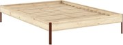 Pat matrimonial în culoare naturală din lemn de pin fără tăblie cu somieră 160x200 cm Core – Karup Design