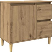 vidaXL Dulap de chiuvetă, stejar artizanal, 65x33x60 cm lemn prelucrat