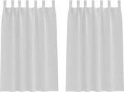 vidaXL Perdele Opaque cu Inel 2 pcs Gri Deschis 175 x 140 cm Poliester