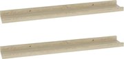 vidaXL Rafturi de perete 2 buc. Stejar Sonoma 60x9x3 cm