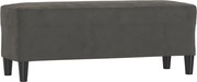 vidaXL Bancă, gri închis, 100x35x41 cm, catifea