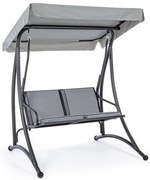 Balansoar dublu pentru exterior gri din stofa si metal, 145 cm, Grely Bizzotto