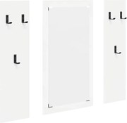 vidaXL Răcător de paltoane montat pe perete Alb 96 x 1,5 x 90 cm