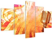 Tablou - Microfon retro (150x105 cm)