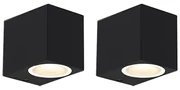 Set de 2 Aplice Moderne Negre IP44 - Baleno