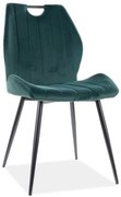 Scaun Arco Velvet Verde / Negru – l52 x A44 x H92 cm