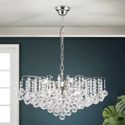 Candelabru cristal Asfour design lux KRISTALL KLASSISCH 9L chrome plated/clear