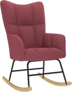 vidaXL Scaun balansoar, roșu vin, material textil