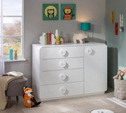 Comoda cu 4 sertare si usa, pentru camera copii, colectia Baby Cotton