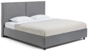 Pat matrimonial gri tapițat cu spațiu de depozitare cu somieră 160x200 cm Myra Bold – Bonami Selection
