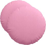 vidaXL Perne de Șezut 2 pcs Roz Ø50 x 19 cm țesătură