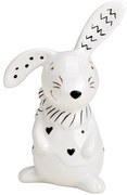 Iepuras din ceramica BUNNY FRONT 12 cm alb