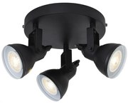 Plafoniera stil industrial cu 3 spoturi orientabile Focus 1543BK SRT