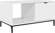vidaXL Masă de cafea Alb lucios 90 x 49 x 46 cm Lemn compozit