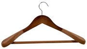 Umeraș Antialunecare din Lemn cu Carlig Metalic si Bara pentru Pantaloni, Gentle Grip, UnicUtil, 45 x 5.5 x 22.5 cm, Vintage, UUUM60