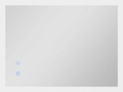 kleankin Oglindă de Baie cu Lumină LED, Luminozitate Reglabilă și Funcție de Memorie, 70x50x3 cm, Transparent | Aosom Romania