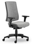 Scaun Ergo Plus, Tapițat cu Material Textil, Mecanism Syncron cu Antișoc - Negru