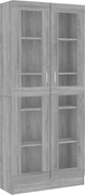 vidaXL Dulap vitrină, gri sonoma, 82,5x30,5x185 cm, lemn prelucrat